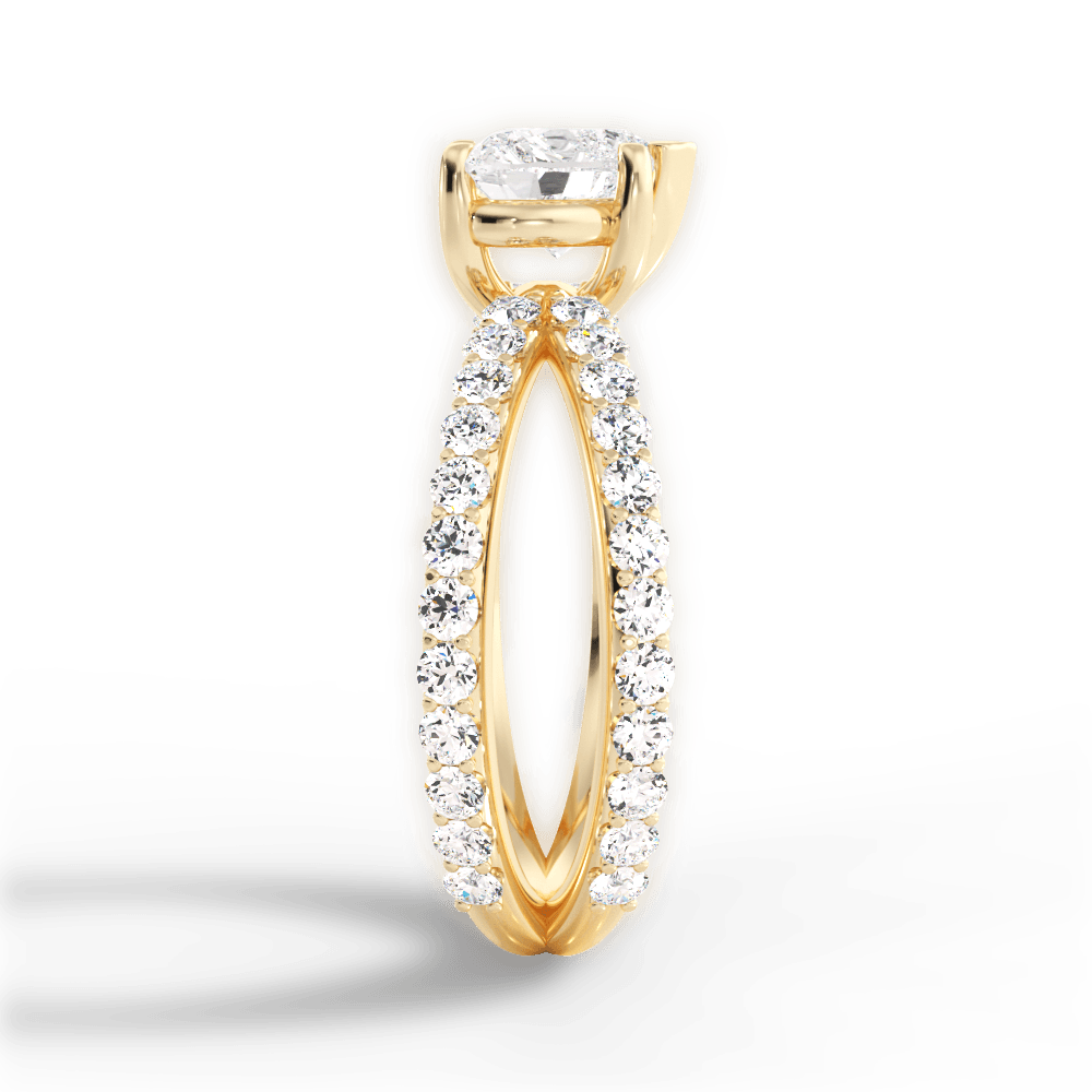 Lauren Heart Cut Lab Grown Diamond 18Kt Yellow Gold Engagement Ring - View 3