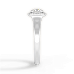 Jasmin Asscher Cut Lab Grown Diamond 18Kt White Gold Engagement Ring - View 4