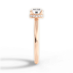 Brianna Round Cut Lab Grown Diamond 18Kt Rose Gold Engagement Ring - View 3