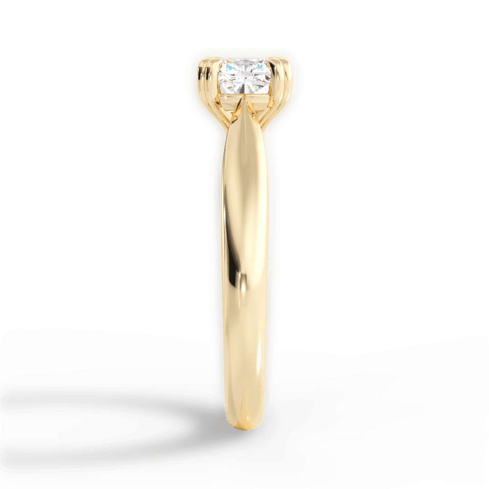 Gillian Cushion Cut Lab Grown Diamond 18Kt Yellow Gold Engagement Ring - View 3