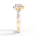 Lacey Heart Cut Lab Grown Diamond 18Kt Yellow Gold Engagement Ring - View 3