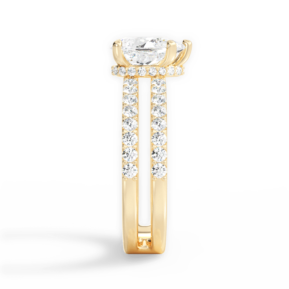 Christie Pear Cut Lab Grown Diamond 18Kt Yellow Gold Engagement Ring - View 3