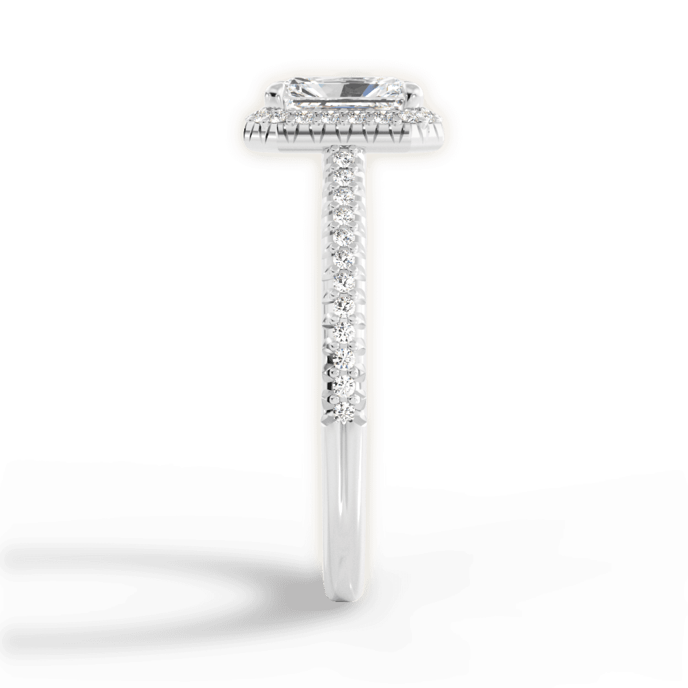 Jenny Radiant Cut Lab Grown Diamond 14Kt White Gold Engagement Ring - View 2