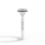 Judy Emerald Cut Lab Grown Diamond 14Kt White Gold Engagement Ring - View 2