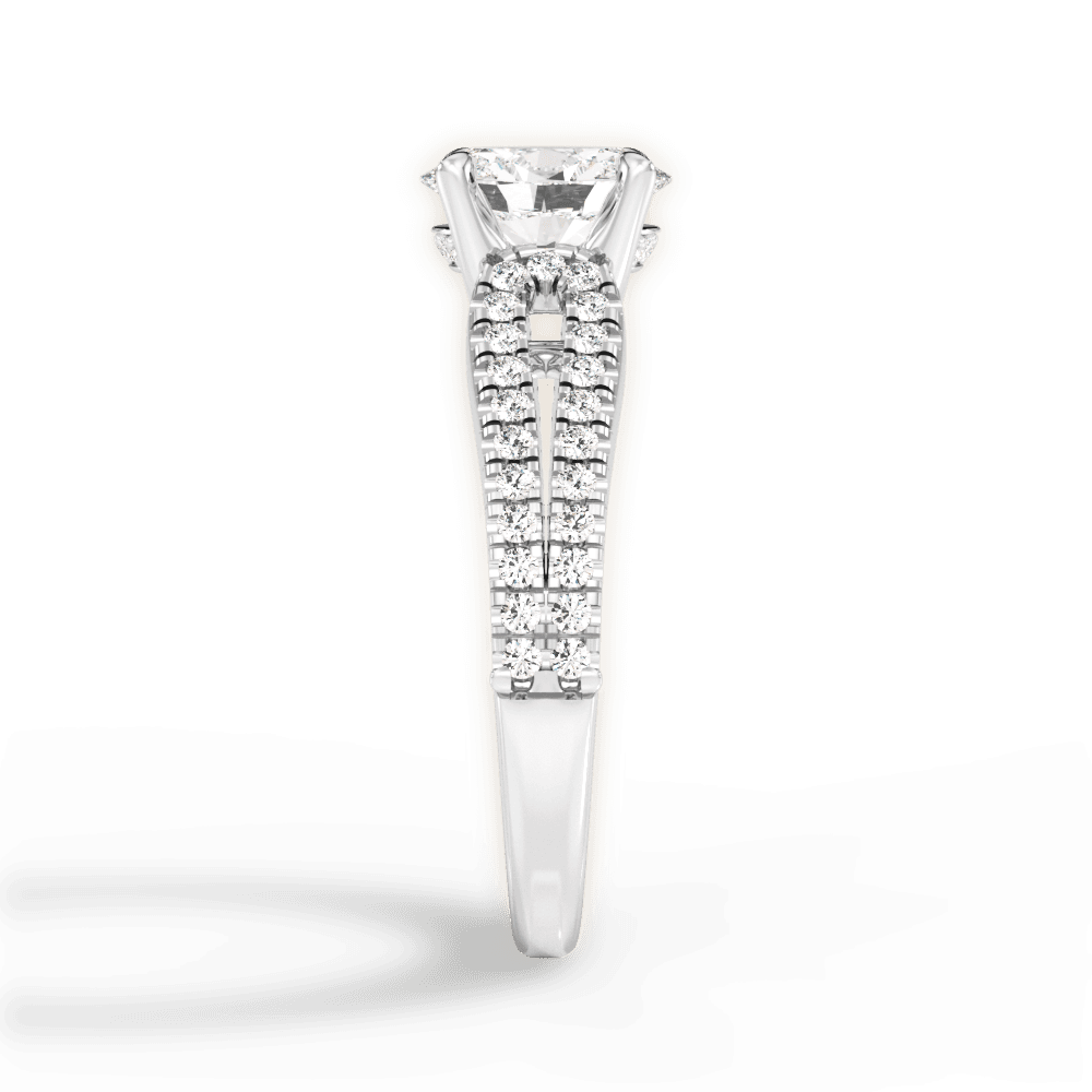 Jessica Oval Cut Lab Grown Diamond 14Kt White Gold Engagement Ring - View 4