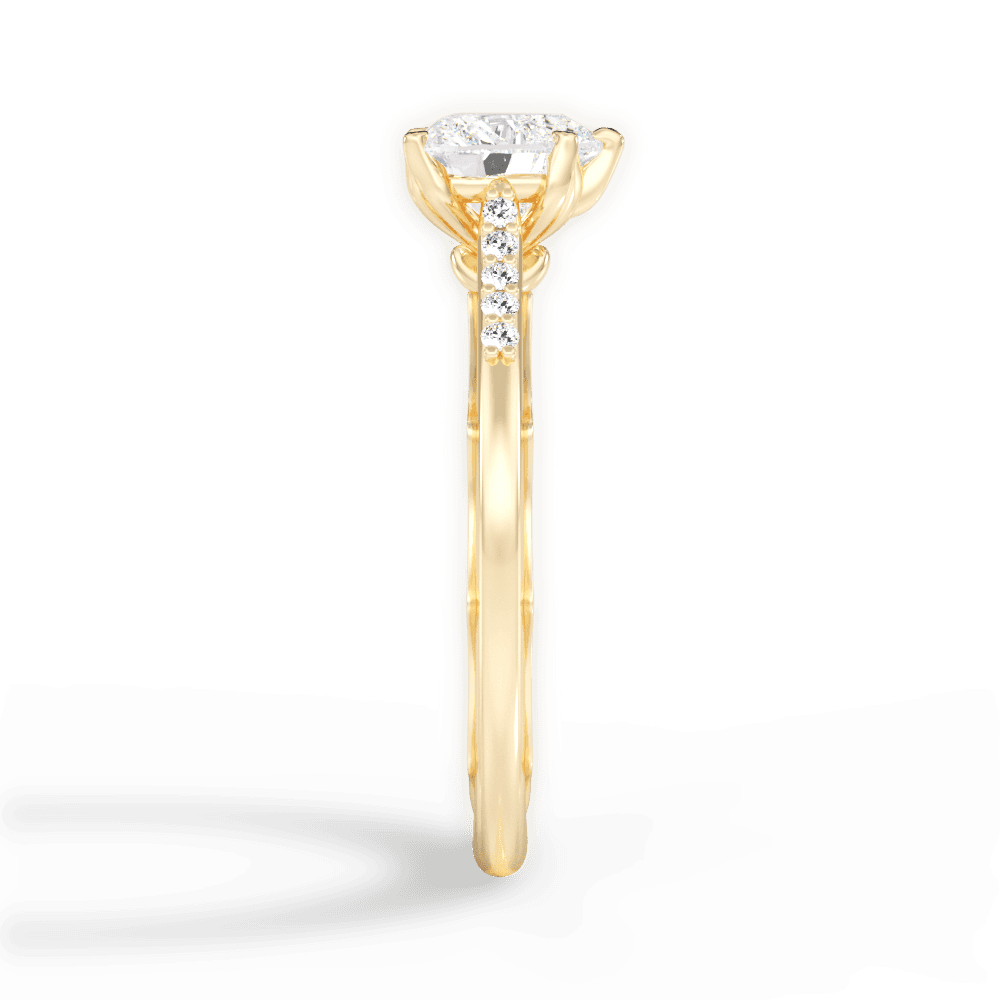 Christina Heart Cut Lab Grown Diamond 18Kt Yellow Gold Engagement Ring - View 3