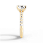 Dana Radiant Cut Lab Grown Diamond 18Kt Yellow Gold Engagement Ring - View 2