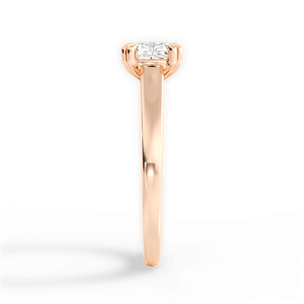Courtney Cushion Cut Lab Grown Diamond 18Kt Rose Gold Engagement Ring - View 4