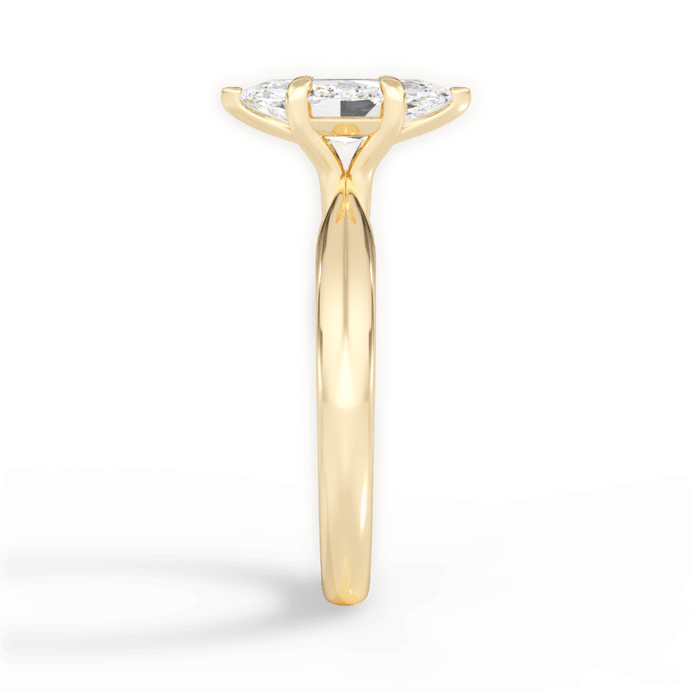 Beth Marquise Cut Lab Grown Diamond 18Kt Yellow Gold Engagement Ring - View 4
