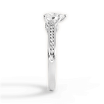 Elena Heart Cut Lab Grown Diamond Platinum Engagement Ring - View 4