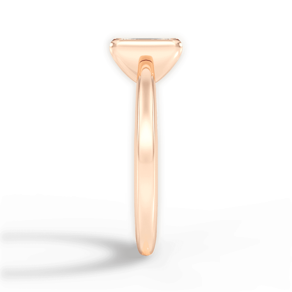 Bridget Emerald Cut Lab Grown Diamond 18Kt Rose Gold Engagement Ring - View 4