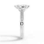 Elena Marquise Cut Lab Grown Diamond Platinum Engagement Ring - View 4