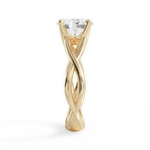 Aubrey Oval Cut Lab Grown Diamond 18Kt Yellow Gold Engagement Ring - View 3