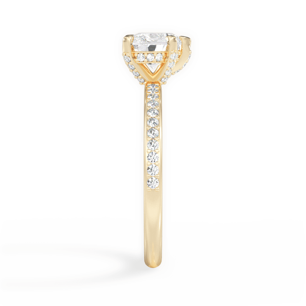 Janice Heart Cut Lab Grown Diamond 18Kt Yellow Gold Engagement Ring - View 3