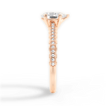 Caroline Pear Cut Lab Grown Diamond 18Kt Rose Gold Engagement Ring - View 3