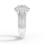 Madison Oval Cut Lab Grown Diamond Platinum Engagement Ring - View 2