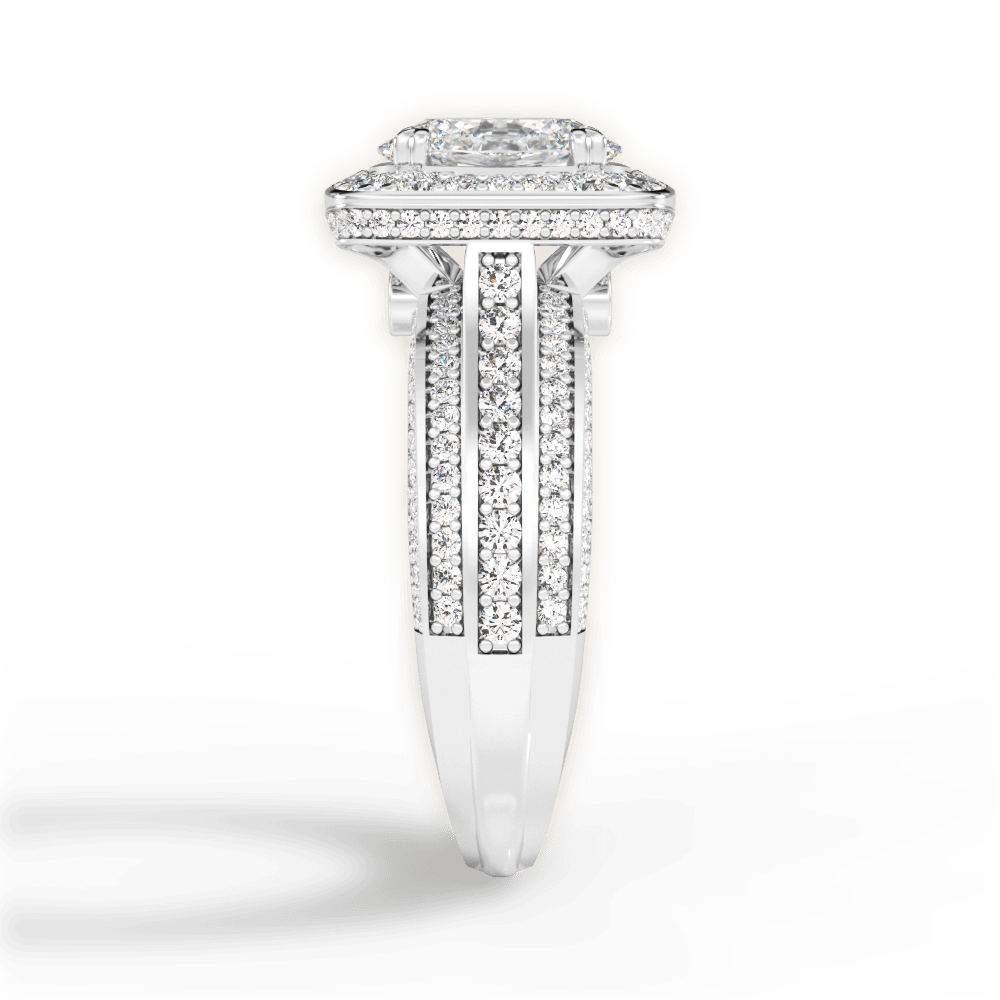 Madison Oval Cut Lab Grown Diamond Platinum Engagement Ring - View 2