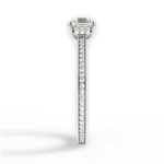 Janet Asscher Cut Lab Grown Diamond 18Kt White Gold Engagement Ring - View 2