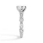 Edith Radiant Cut Lab Grown Diamond 14Kt White Gold Engagement Ring - View 4