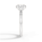 Brenda Oval Cut Lab Grown Diamond 14Kt White Gold Engagement Ring - View 3