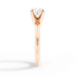 Casey Cushion Cut Lab Grown Diamond 18Kt Rose Gold Engagement Ring - View 3