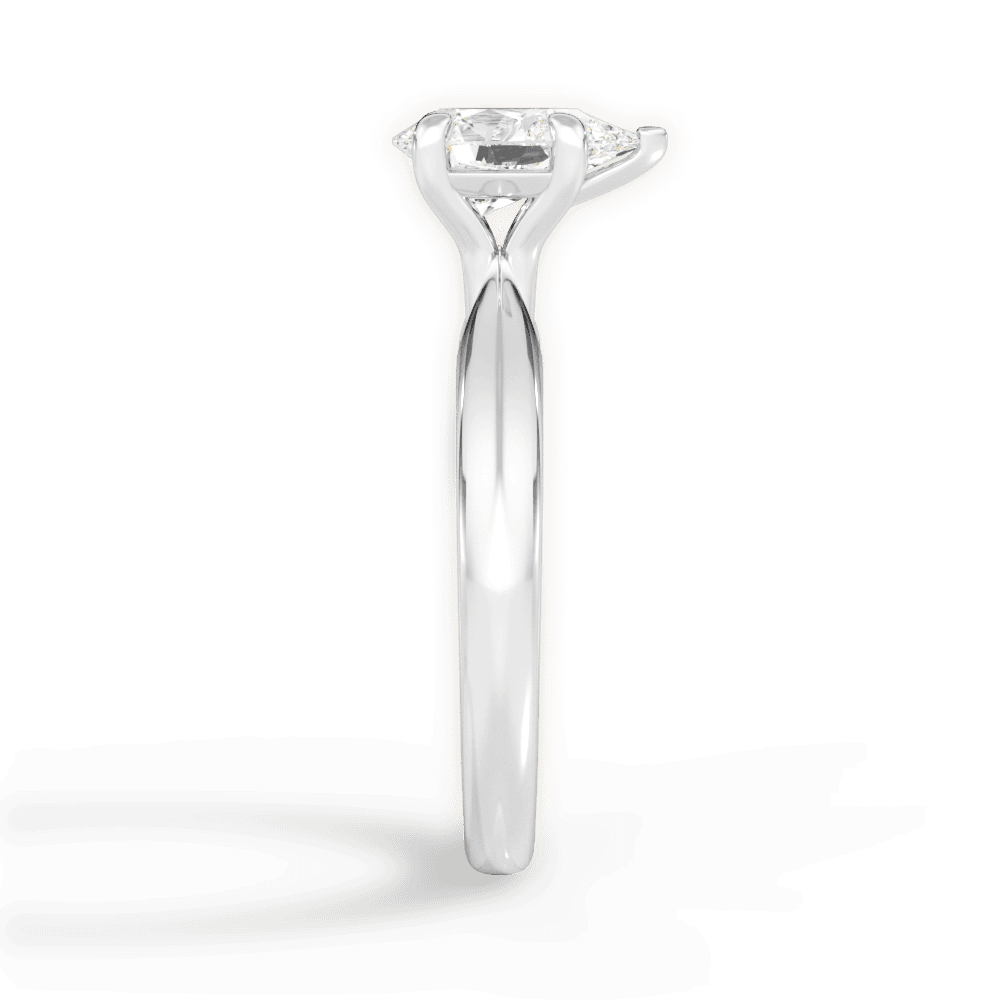 Aria Pear Cut Lab Grown Diamond 18Kt White Gold Engagement Ring - View 3