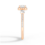 Kara Radiant Cut Lab Grown Diamond 18Kt Rose Gold Engagement Ring - View 4