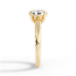 Annette Oval Cut Lab Grown Diamond 18Kt Yellow Gold Engagement Ring - View 3