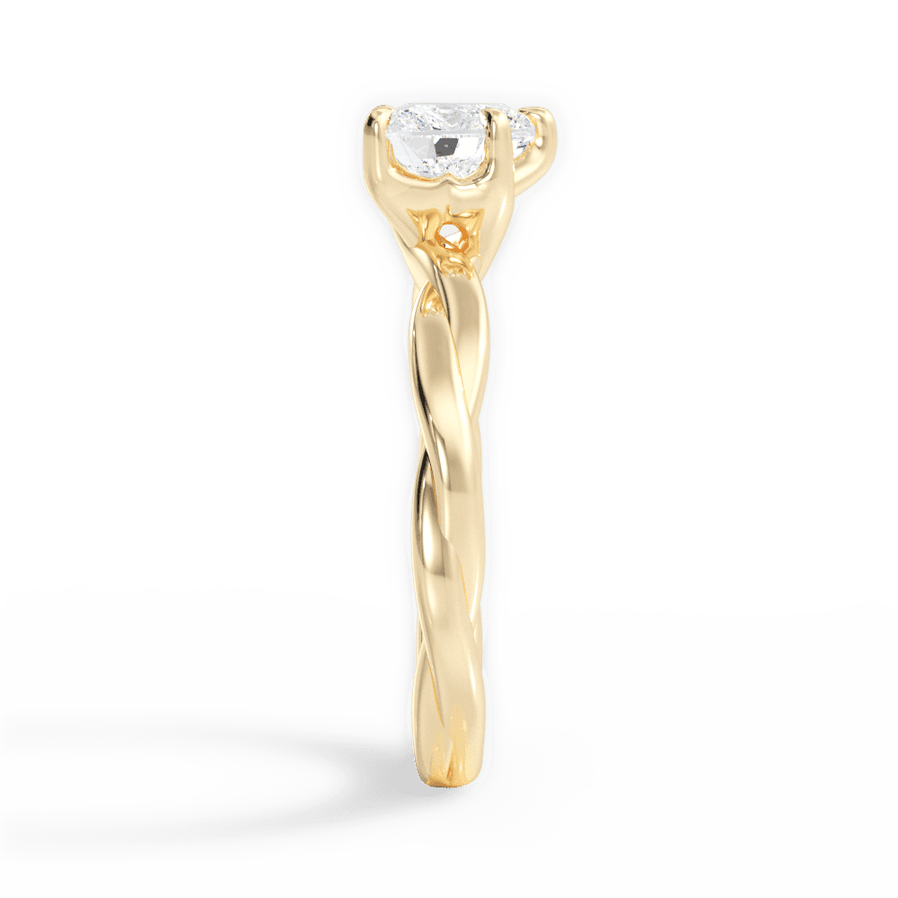 Bianca Heart Cut Lab Grown Diamond 18Kt Yellow Gold Engagement Ring - View 3