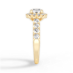 Lacey Round Cut Lab Grown Diamond 18Kt Yellow Gold Engagement Ring - View 2