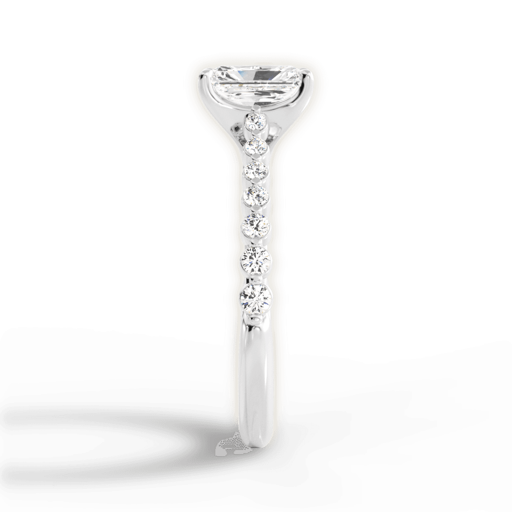 Dana Radiant Cut Lab Grown Diamond 14Kt White Gold Engagement Ring - View 4