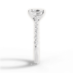 Dana Radiant Cut Lab Grown Diamond Platinum Engagement Ring - View 4