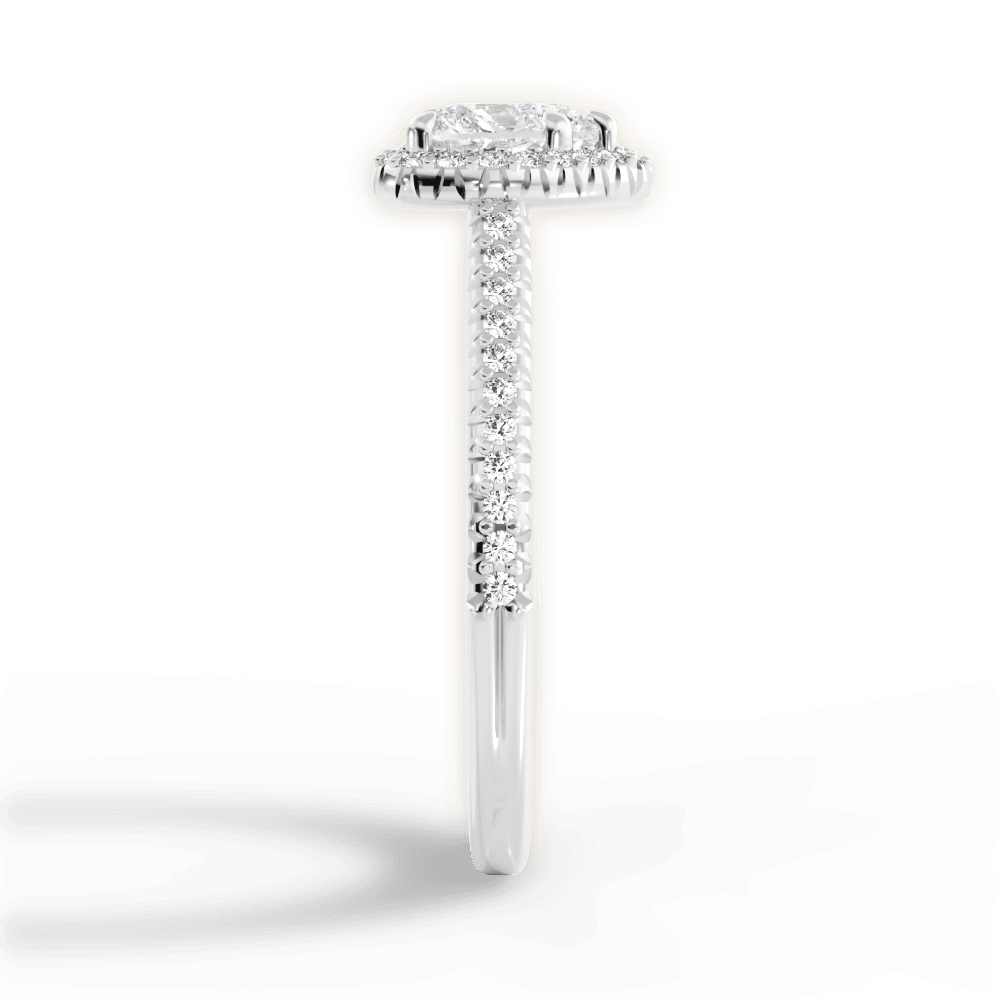 Jenny Heart Cut Lab Grown Diamond Platinum Engagement Ring - View 3