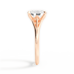 Anita Oval Cut Lab Grown Diamond 18Kt Rose Gold Engagement Ring - View 3