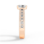 Lynn Radiant Cut Lab Grown Diamond 18Kt Rose Gold Engagement Ring - View 4
