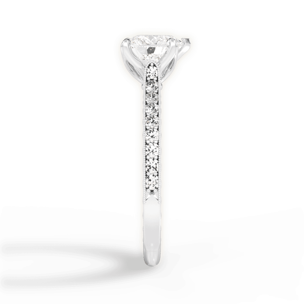 Gilda Heart Cut Lab Grown Diamond 14Kt White Gold Engagement Ring - View 4
