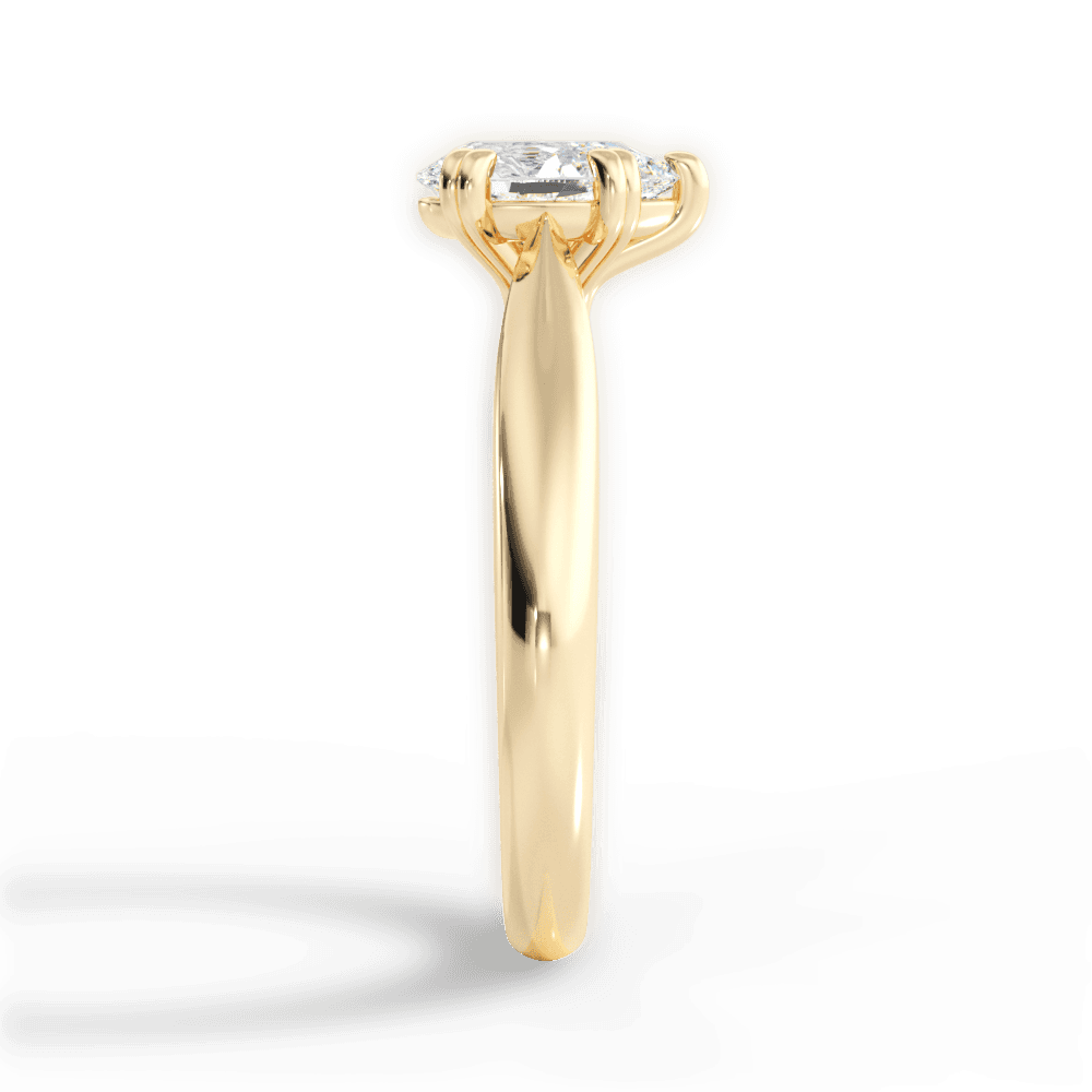 Gillian Pear Cut Lab Grown Diamond 18Kt Yellow Gold Engagement Ring - View 2