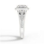 Lillian Oval Cut Lab Grown Diamond Platinum Engagement Ring - View 4