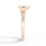 Charlotte Pear Cut Lab Grown Diamond 18Kt Rose Gold Engagement Ring - View 4