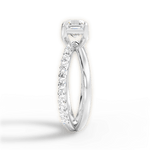 Jennifer Asscher Cut Lab Grown Diamond 18Kt White Gold Engagement Ring - View 4