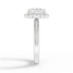 Hayley Cushion Cut Lab Grown Diamond 14Kt White Gold Engagement Ring - View 4
