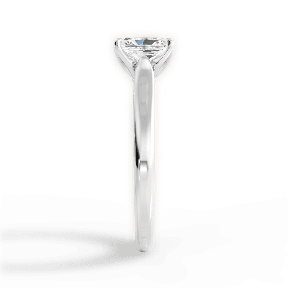Carrie Radiant Cut Lab Grown Diamond 14Kt White Gold Engagement Ring - View 4