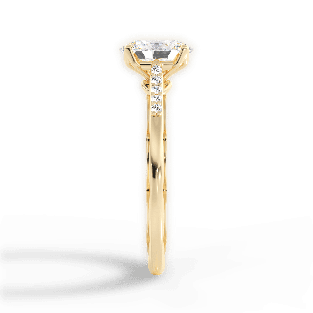 Christina Oval Cut Lab Grown Diamond 18Kt Yellow Gold Engagement Ring - View 2