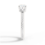 Giselle Cushion Cut Lab Grown Diamond Platinum Engagement Ring - View 3