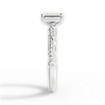 Gloria Emerald Cut Lab Grown Diamond 18Kt White Gold Engagement Ring - View 3