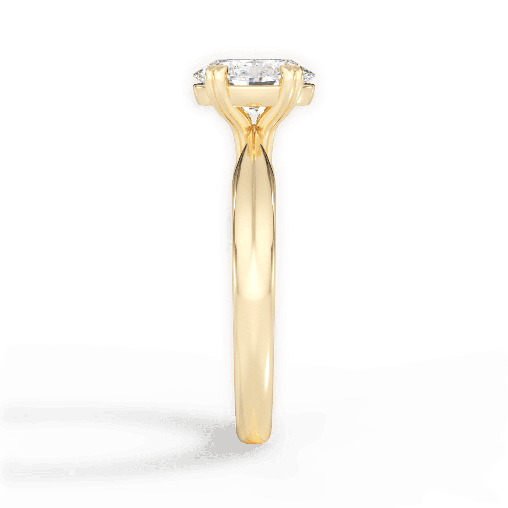 Claudia Oval Cut Lab Grown Diamond 18Kt Yellow Gold Engagement Ring - View 2