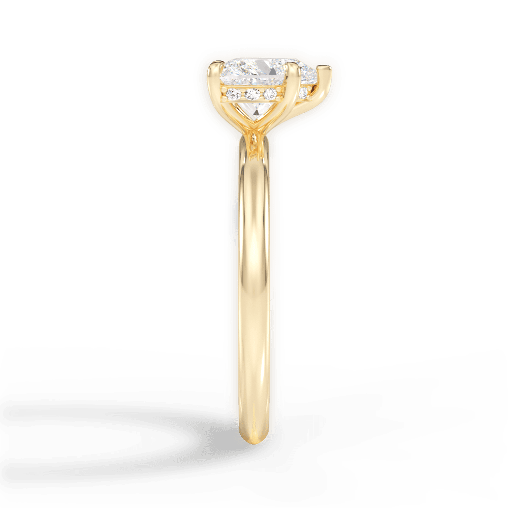 Brenda Heart Cut Lab Grown Diamond 18Kt Yellow Gold Engagement Ring - View 3