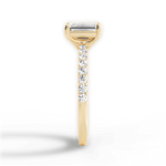 Elsie Emerald Cut Lab Grown Diamond 18Kt Yellow Gold Engagement Ring - View 2
