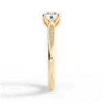 Carrie Round Cut Lab Grown Diamond 18Kt Yellow Gold Engagement Ring - View 3