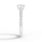 Frances Cushion Cut Lab Grown Diamond 14Kt White Gold Engagement Ring - View 2